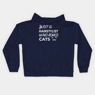 hairstylist cat lover Kids Hoodie